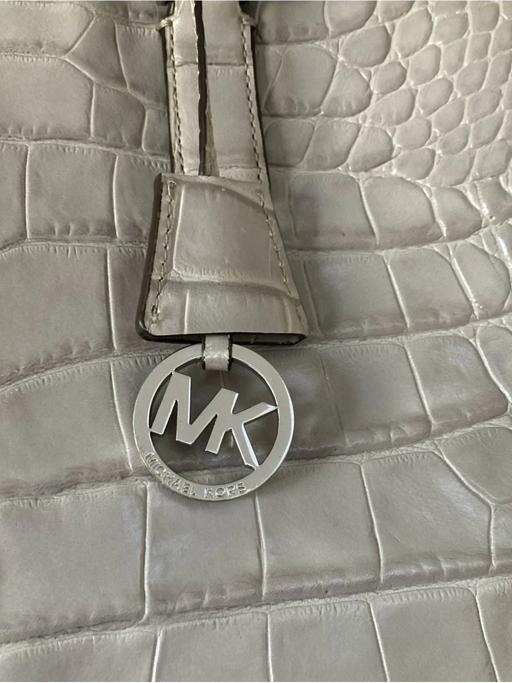 🤩MK💎Dillon Croc Satchel🖤luxury tote🖤MICHAEL KORS Tote work bag travel bag EUC - Picture 8 of 11